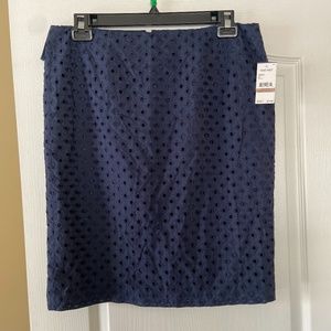 Nine West Navy Blue Pencil Skirt